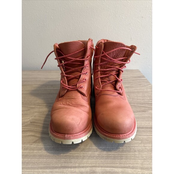 Timberland Women’s 6-Inch Premium Waterproof Boots Pink Nubuck Leather Size 10 - Picture 3 of 11